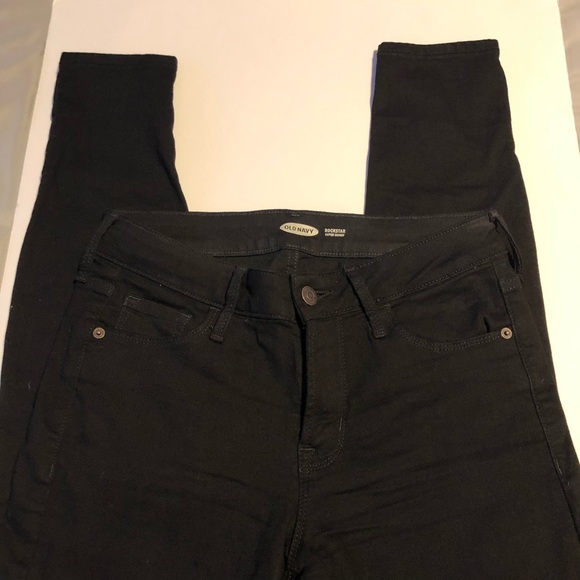 Old Navy Denim - Old Navy Black Rockstar Super Skinny Jeans
